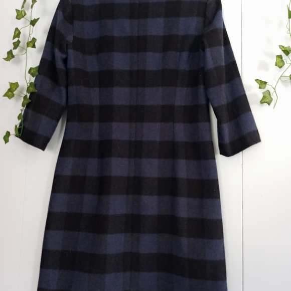 More & More Blue Wool Plaid Dress - Picture 11 of 11